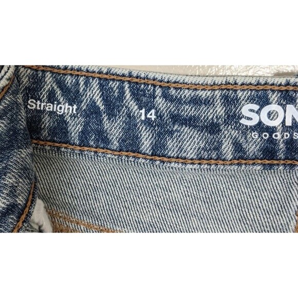 Sonoma Women's Jean Vintage Style High Rise Straight Leg Lightly Distressed 14 - Picture 9 of 10